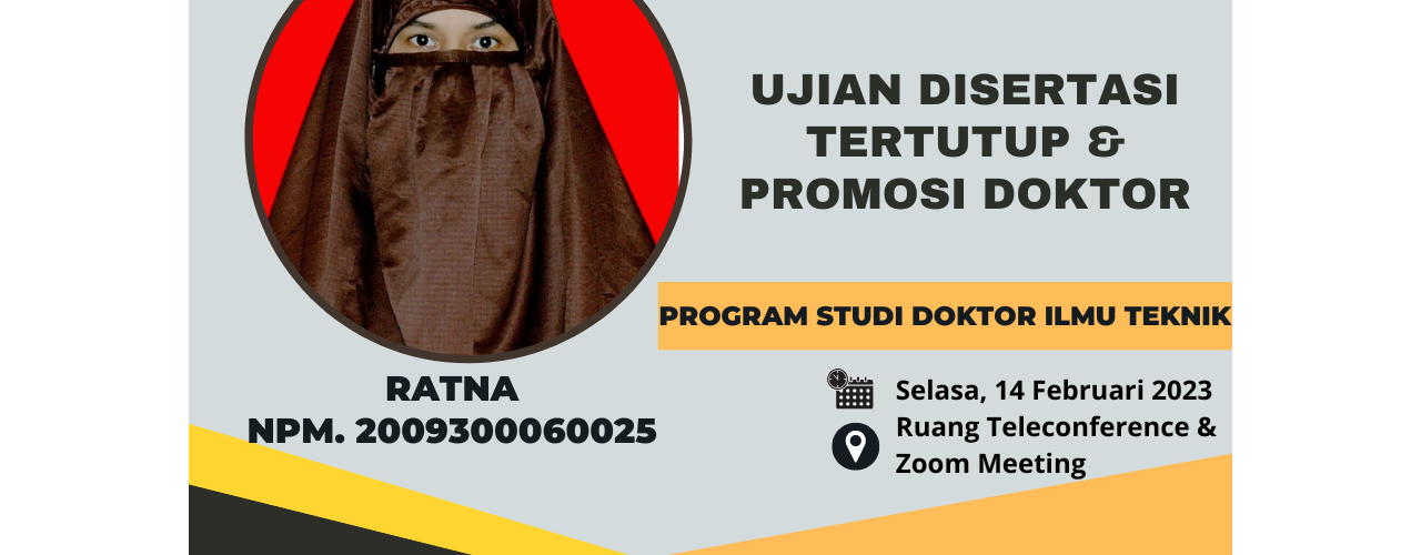 Mahasiswi Pertama dari Angkatan 2020 Akan Melangsungkan Ujian Disertasi Tertutup & Promosi Doktor
