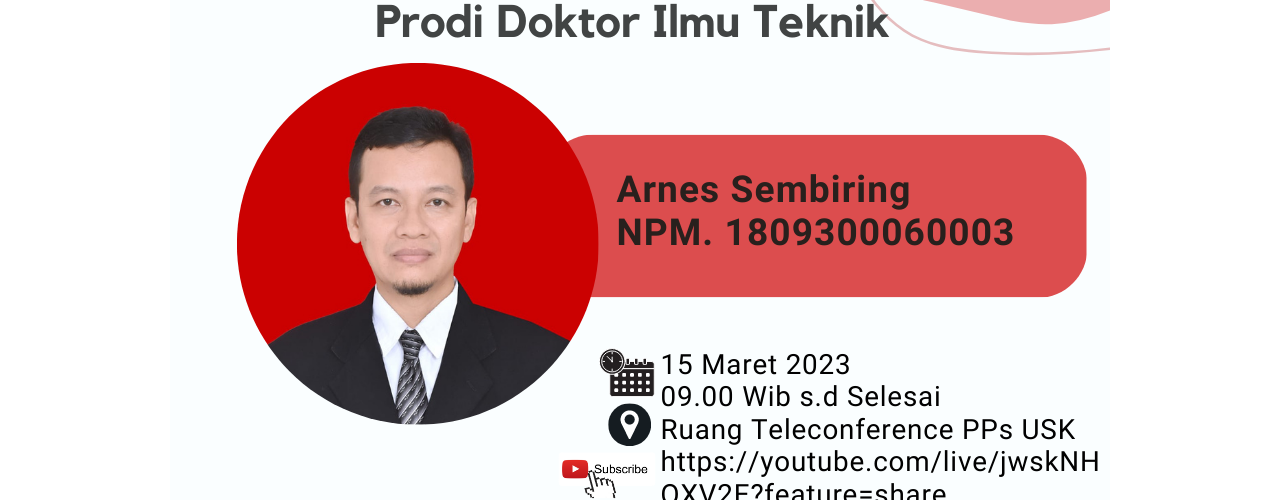 Ujian Promosi Doktor: Arnes Sembiring