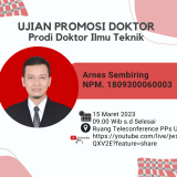 Ujian Promosi Doktor: Arnes Sembiring