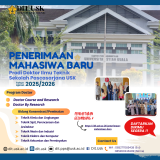 Penerimaan Mahasiswa Baru Pascasarjana Gelombang 2 Jalur Reguler dan Prestasi Tahun Ajaran 2025/2026